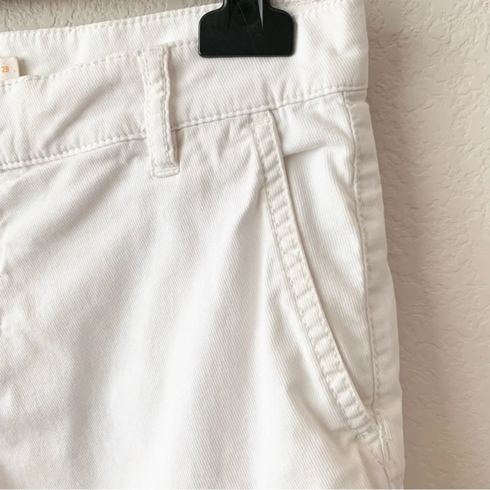 Tory Burch white cotton long shorts